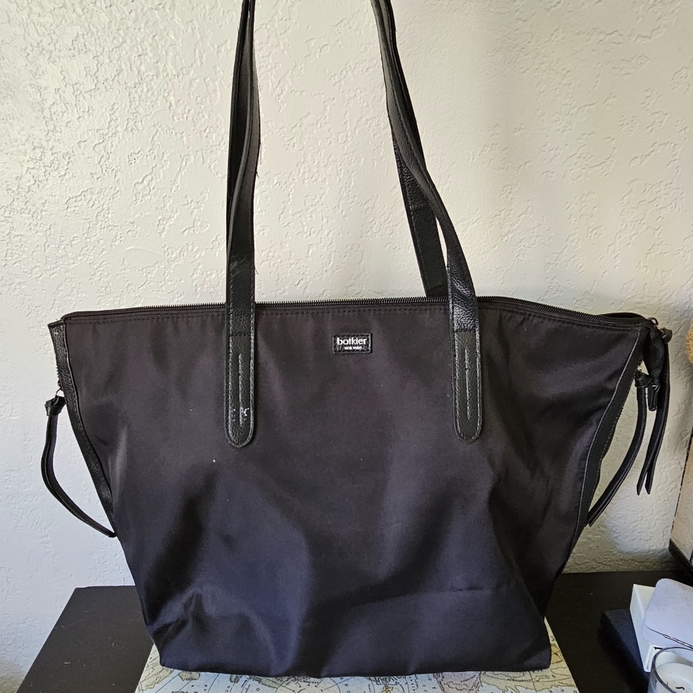 Botkier‎ leather and fabric tote shoulder bag